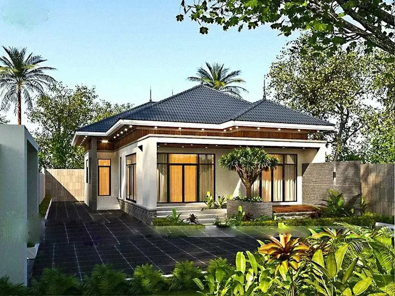 Ngắm mẫu nhà vườn đẹp năm 2021 mẫu nhà vườn 1 tầng