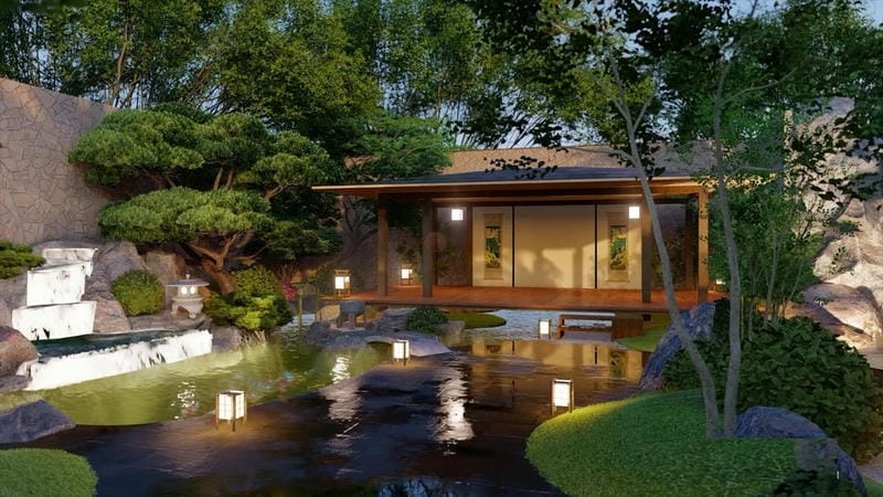 mẫu nhà vườn 2021 phong cách hài hòa thu hút