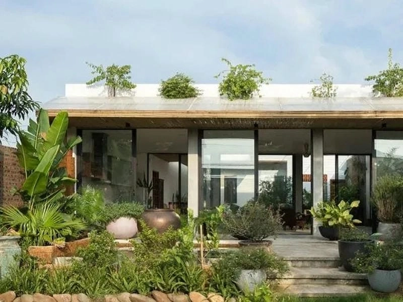 mẫu nhà vườn 1000m2 không gian rộng thoáng tiện ích