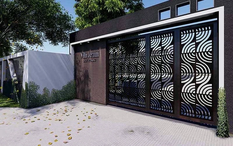 Gợi ý mẫu cổng nhà 7m đẹp tiện dụng độc đáo