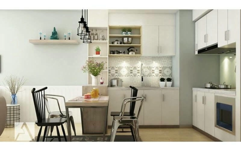 phòng bếp mẫu nhà bếp nông thôn ấm cúng dễ thi công