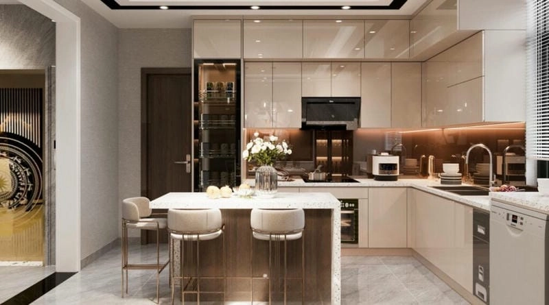 mẫu nhà bếp nhỏ tiện nghi gọn gàng dễ thương