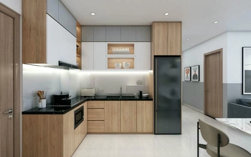 mẫu nhà bếp đẹp cho nhà cấp 4 thiết kế tinh tế