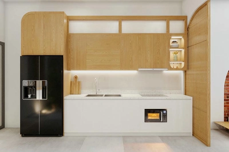 mẫu nhà bếp nhà cấp 4 gọn đẹp cho không gian nhỏ