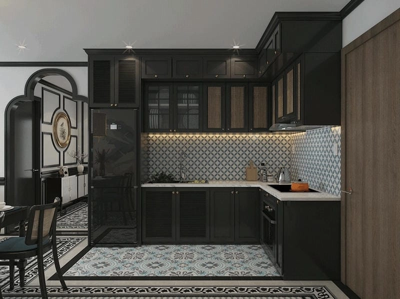 những mẫu nhà bếp ở nông thôn mộc mạc gần gũi thân quen