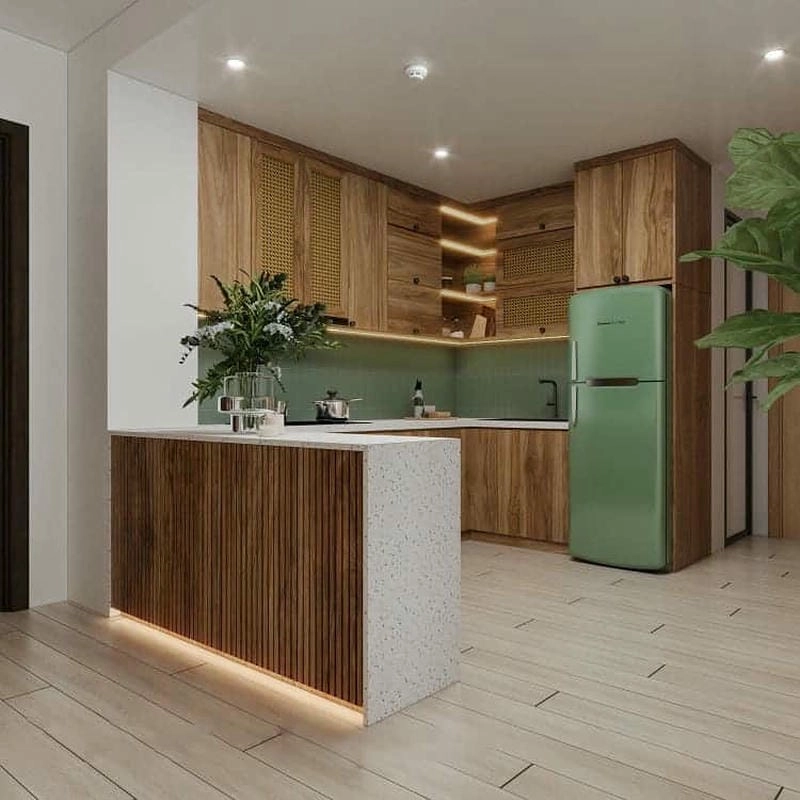 những mẫu nhà bếp hiện đại phong cách tối giản tinh tế