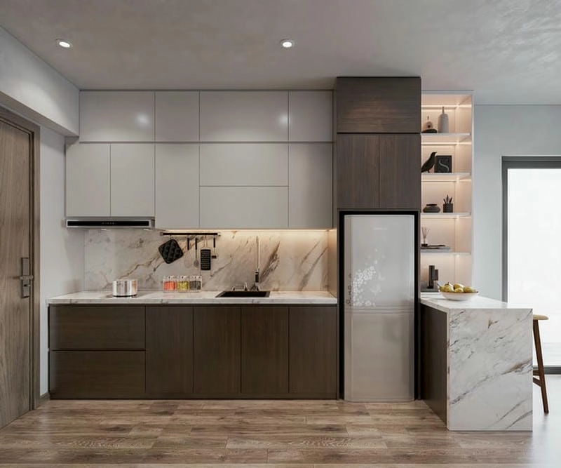 mẫu nhà bếp quê mang hơi thở mộc mạc giản dị