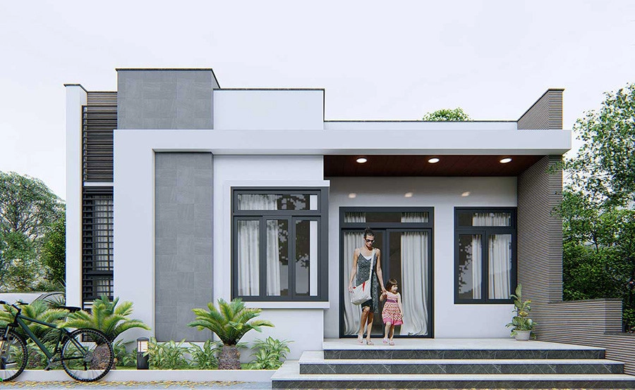 Khám phá mẫu nhà cấp 4 hiện đại 3 phòng ngủ rất đẹp giá 450tr