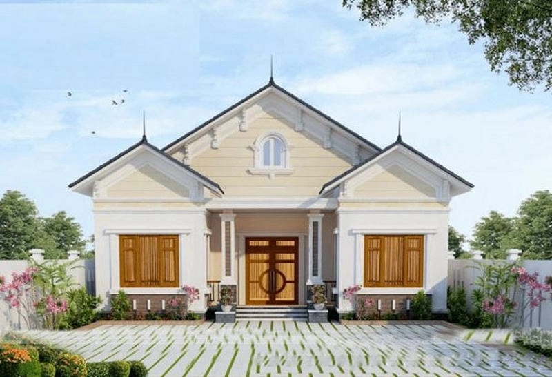 mẫu nhà chữ u 4 phòng ngủ phù hợp gia đình đông thành viên