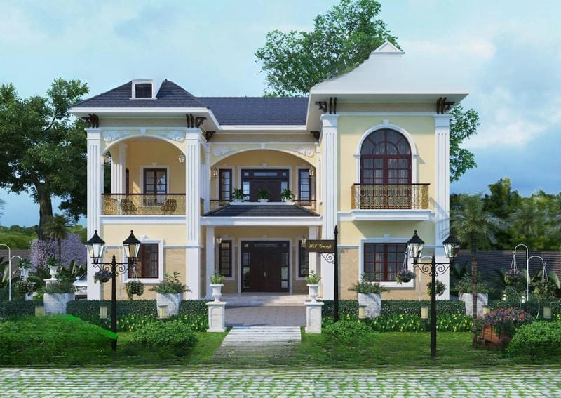 mẫu nhà hiện đại 2 tầng 2022 thiết kế tối ưu hóa không gian