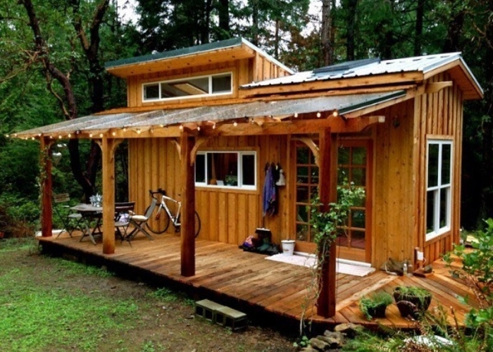 mẫu nhà gỗ đẹp 2 tầng hiện đại tiện ích cho gia đình