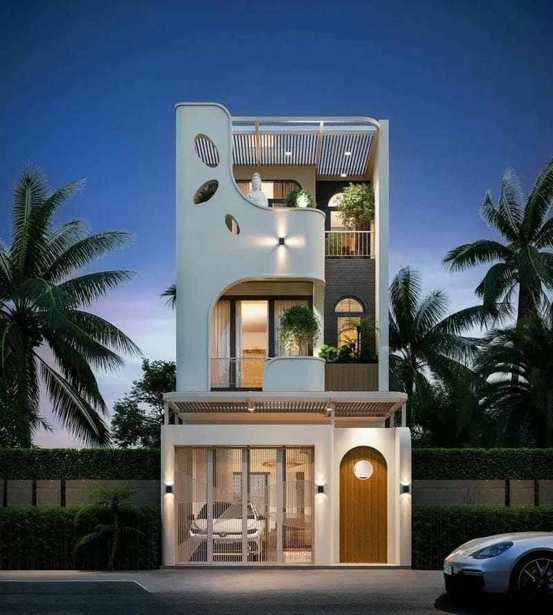 những mẫu nhà hiện đại đẹp nhất phối cảnh tinh tế tiện nghi