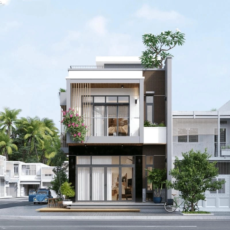 mẫu nhà hiện đại 2015 thiết kế giản dị hài hòa