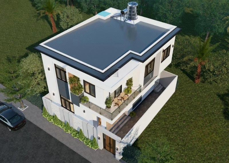 nhà cấp 4 mái tôn hiện đại không gian mở ấn tượng