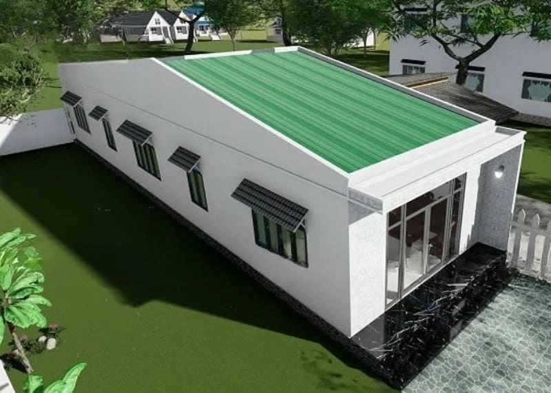 mái tôn nhà cấp 4 chọn màu sắc nổi bật cá tính