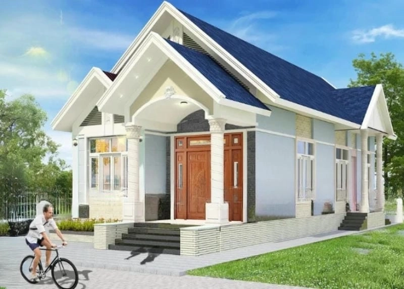 mái tôn nhà cấp 4 nông thôn bền đẹp lâu dài