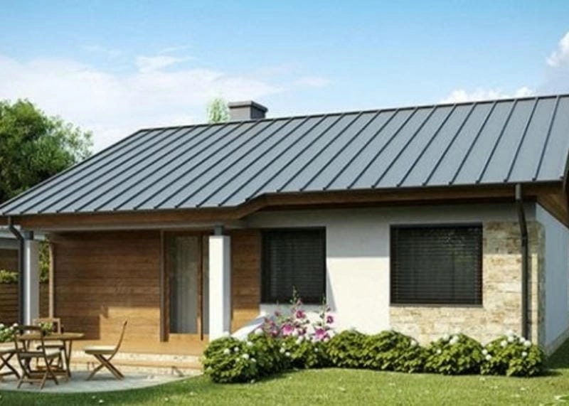 mẫu mái tôn nhà ống đẹp phối cảnh hài hòa sang trọng