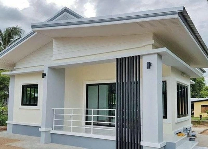 nhà ống lợp mái tôn đẹp tiện lợi không gian thoáng