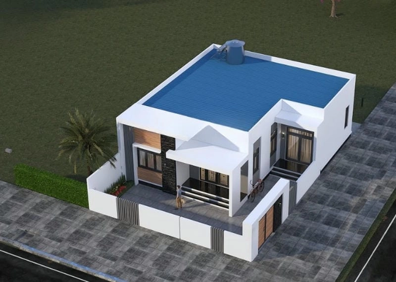 thiết kế nhà cấp 4 mái tôn giá rẻ tiết kiệm chi phí tối ưu