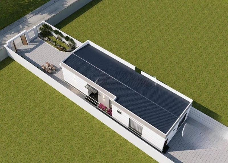 nhà cấp 4 mái tôn đơn giản tinh tế gọn gàng phù hợp