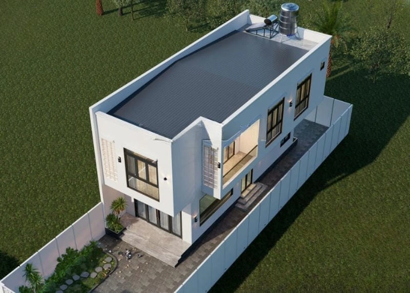 nhà cấp 4 đơn giản mái tôn dễ thi công tiết kiệm