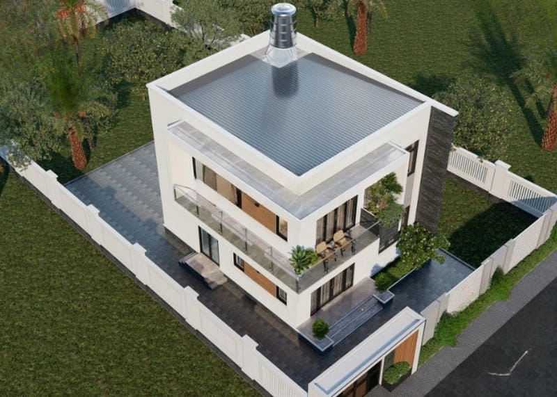 nhà ống mái tôn đẹp tối giản mà vẫn tiện nghi