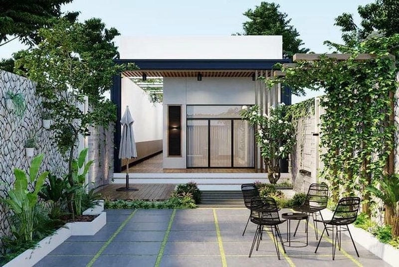 mẫu nhà vườn 600 triệu chi phí tiết kiệm vẫn đẹp