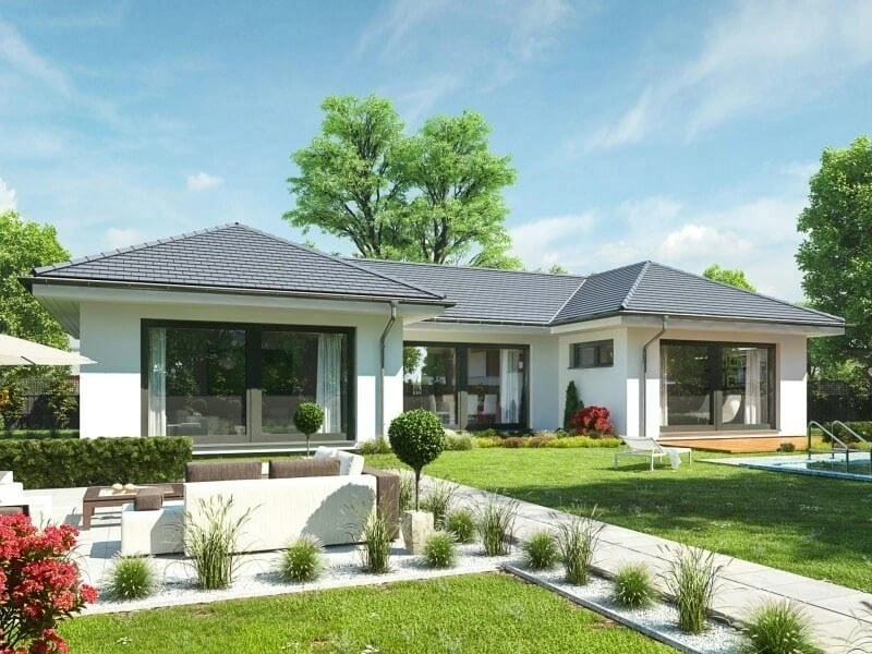 mẫu nhà vườn chữ u đẹp mở rộng tầm nhìn đón gió trời