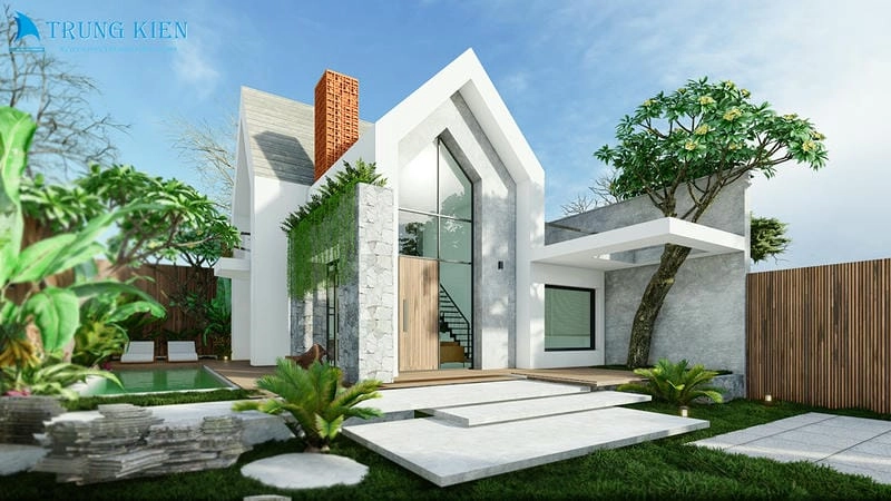 mẫu nhà vườn mái nhật đẹp sang trọng nhẹ nhàng ấn tượng