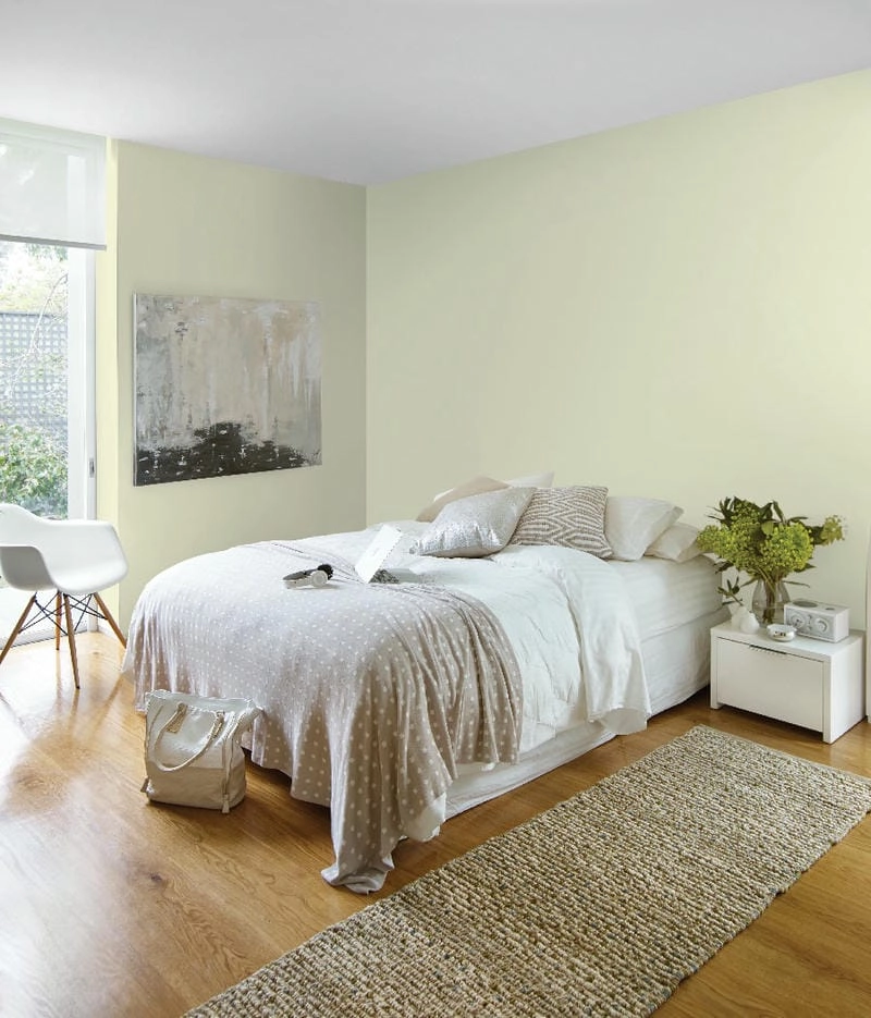 sơn nhà màu trắng sứ nội thất mang lại vẻ sáng sạch sẽ