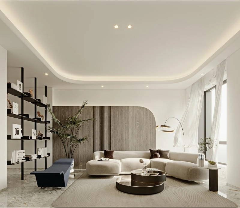 mẫu sơn nhà màu trắng sứ lựa chọn an toàn và sang