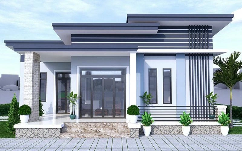 cách chọn màu sơn mặt tiền nhà cấp 4 đẹp phù hợp phong cách riêng