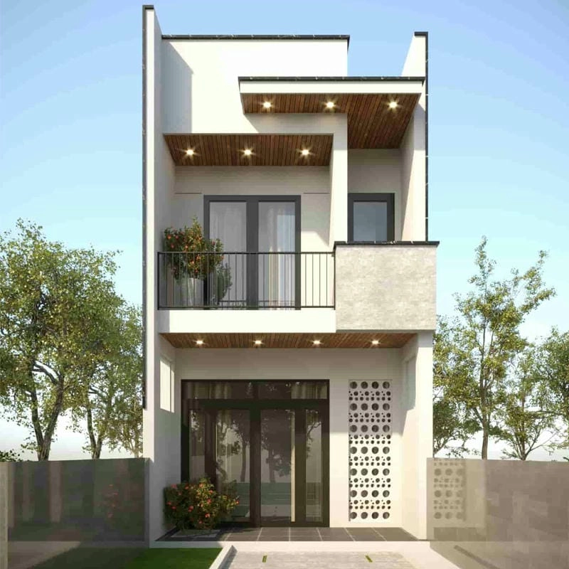 mẫu sơn mặt tiền nhà phố nổi bật cuốn hút người nhìn