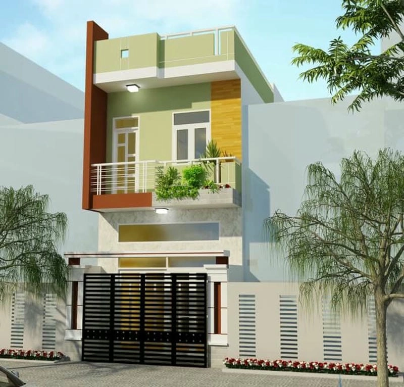 phối màu sơn mặt tiền nhà phố phá cách sáng tạo nổi bật