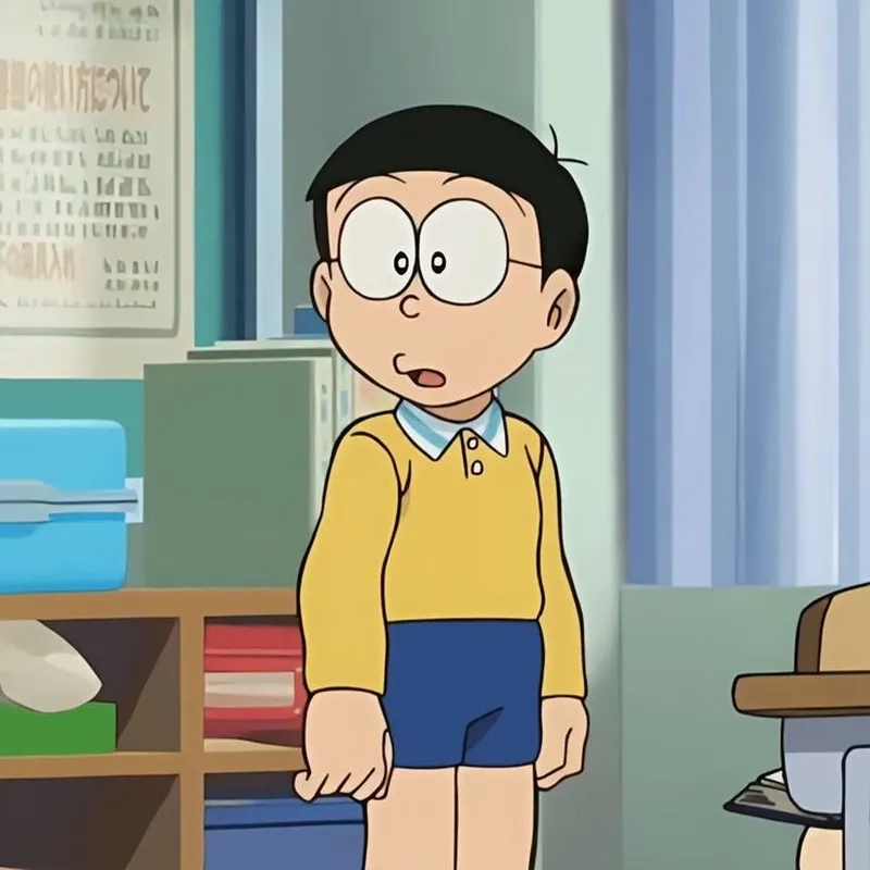 Khoảnh khắc ngọt ngào và dễ thương của hình ảnh Nobita dễ thương