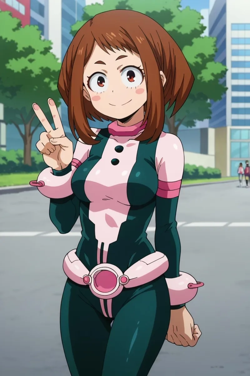 Uraraka là họ của nhân vật, thường được gọi khi nhắc đến sự dễ thương và thân thiện.