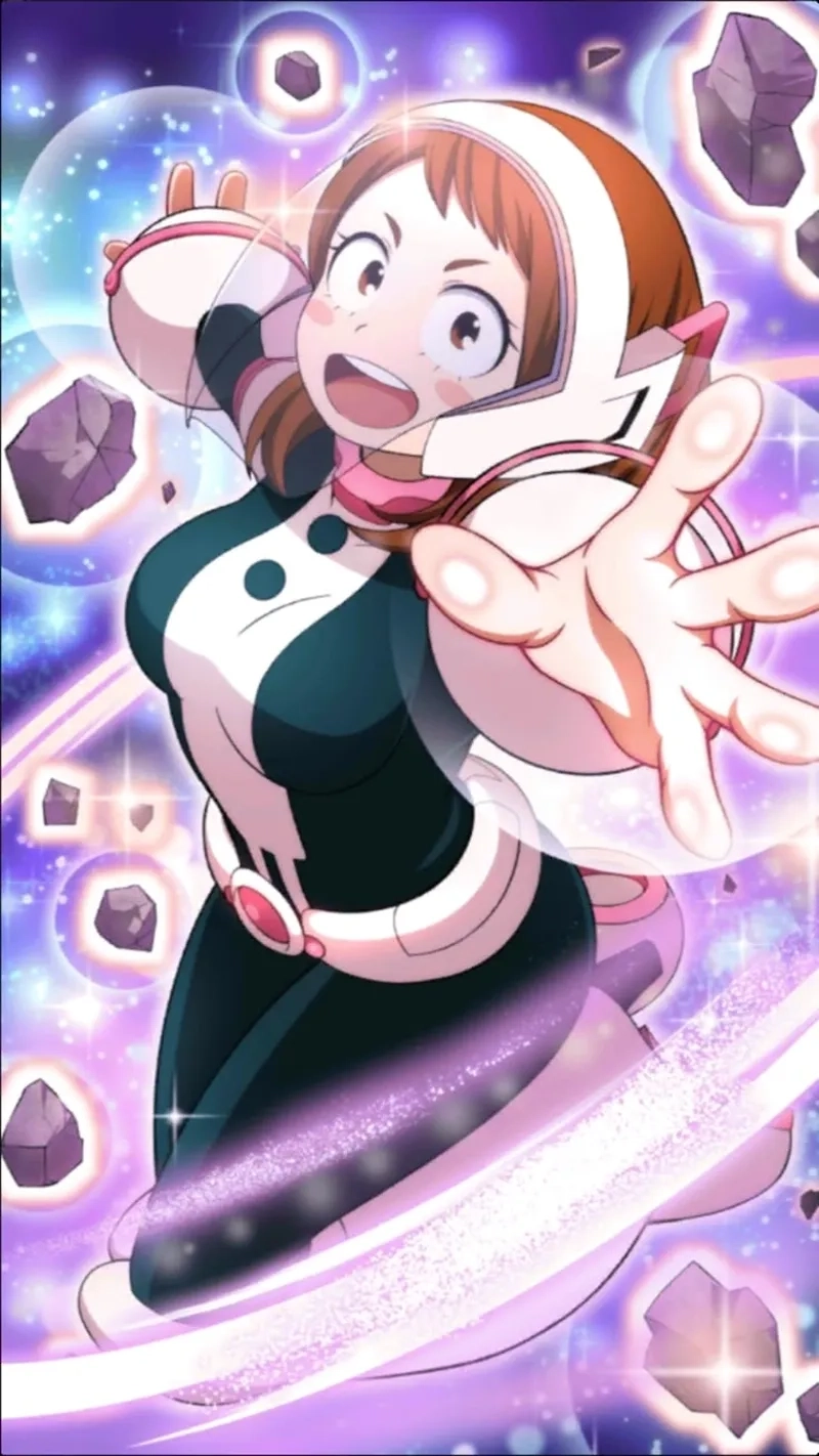 Ochako manga thể hiện quá trình phát triển năng lực, tình cảm và tính cách của cô trong truyện tranh.