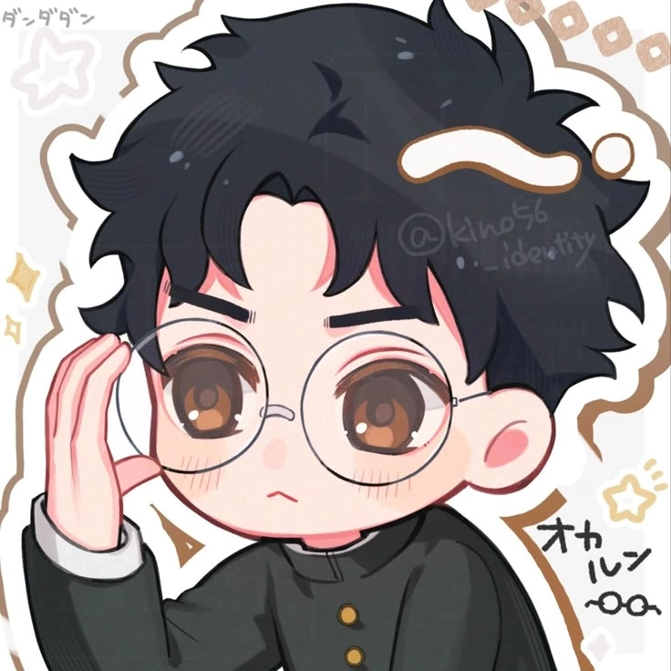 Okarun chibi dễ thương với phong cách vẽ nhỏ xinh