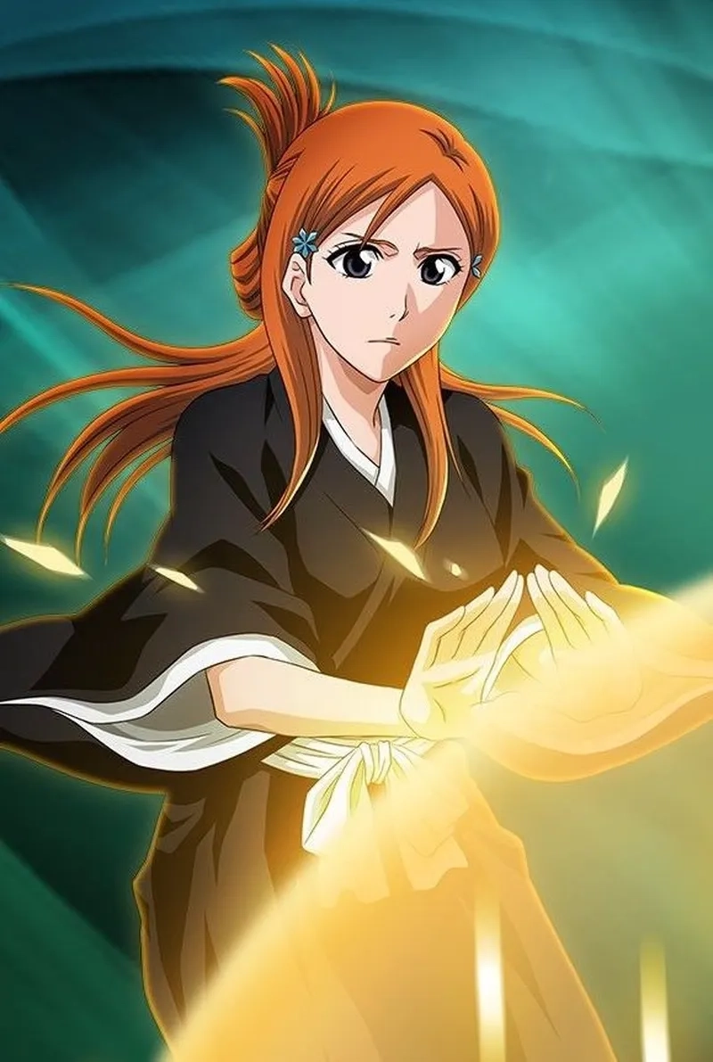 Orihime Bleach thường xuất hiện với nụ cười an ủi đồng đội