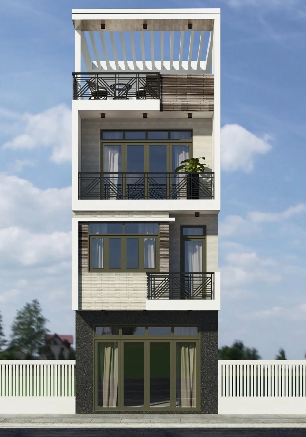 Tham khảo mẫu nhà phố đẹp diện tích nhỏ 60m2