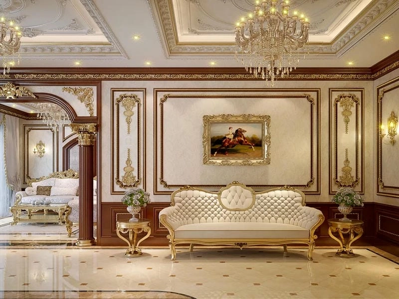 cách phối màu phào chỉ trần nhà tạo điểm nhấn ấn tượng