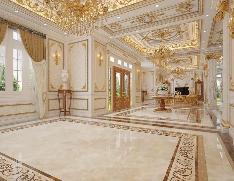 màu sơn chỉ trần nhà đẹp làm nổi bật kiến trúc