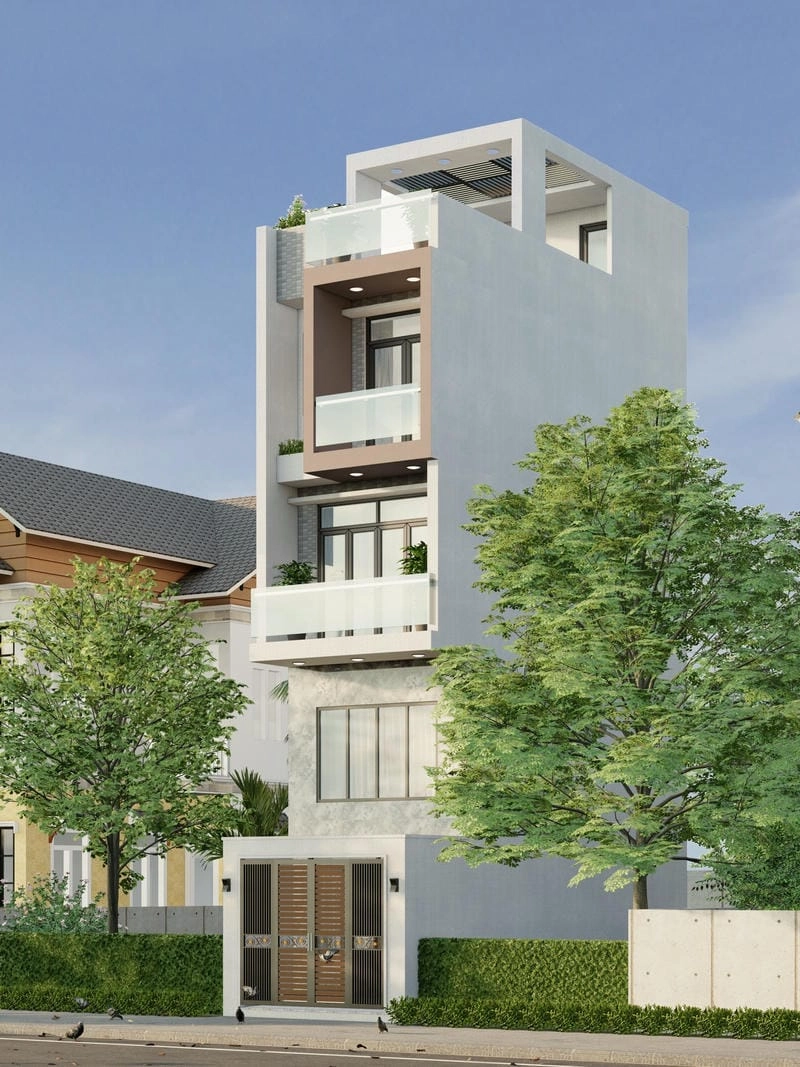 Chiêm ngưỡng mẫu nhà phố mặt tiền đẹp 8x20 sang trọng