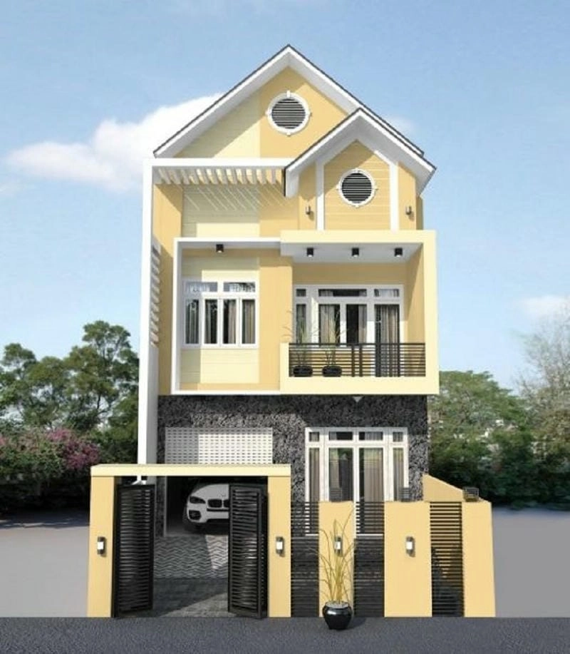 những màu sơn mặt tiền nhà đẹp tham khảo cho những mẫu sơn nhà ống