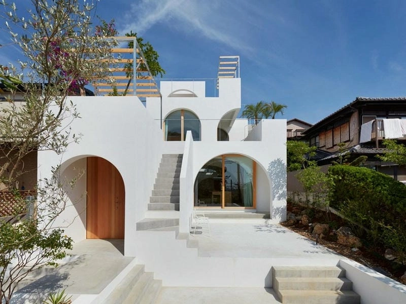 nhà cấp 4 phong cách địa trung hải phù hợp vùng quê thanh bình