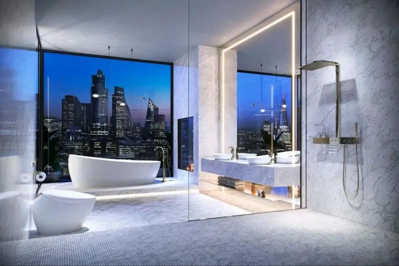 mẫu nhà tắm nhỏ đẹp 2021 vẫn đầy đủ công năng