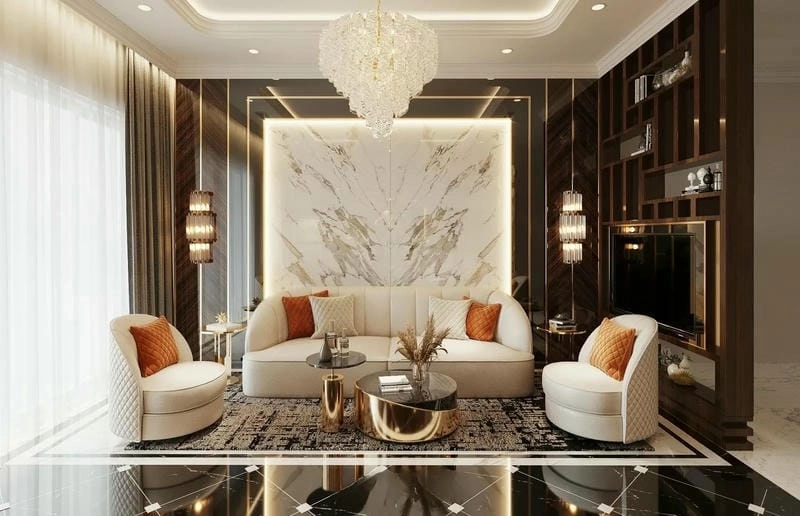 những mẫu phòng khách nhà ống đẹp thiết kế nổi bật tiện nghi