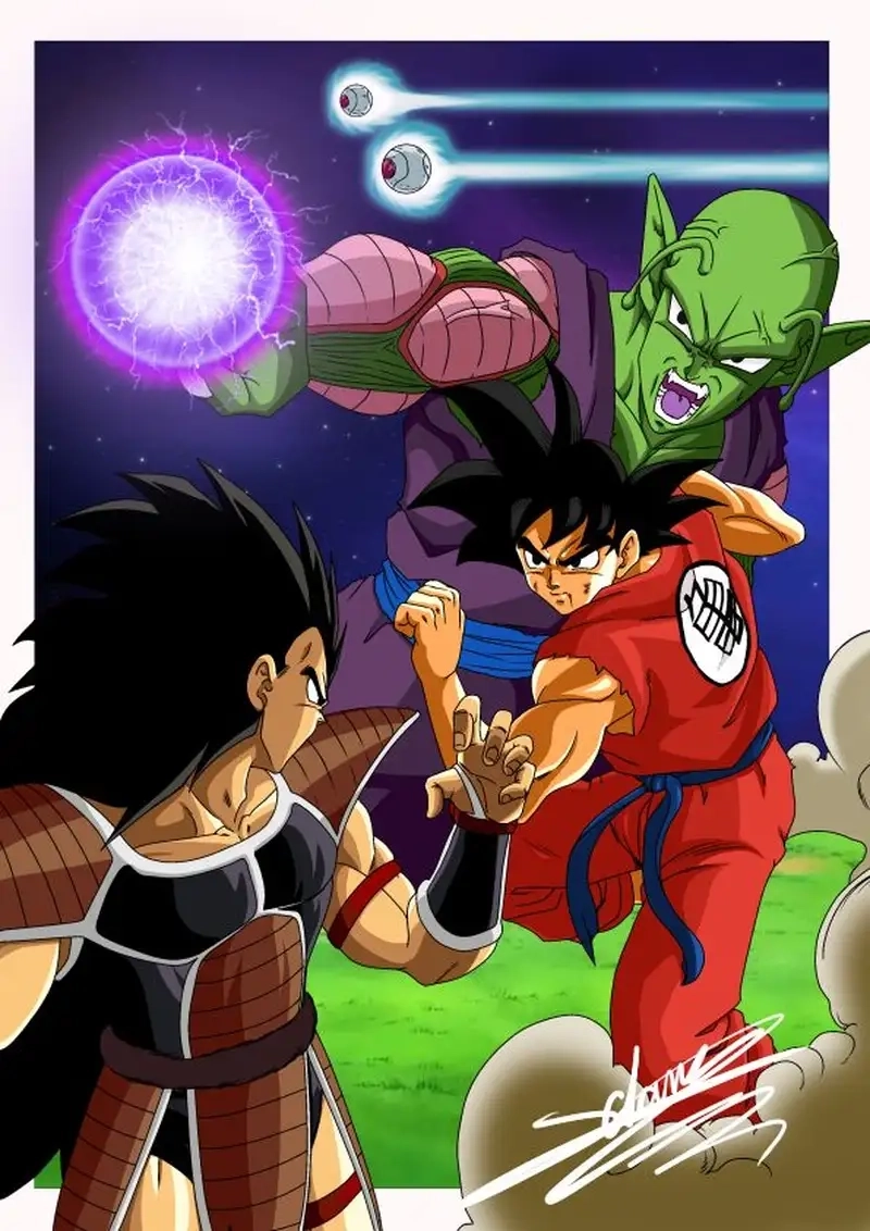 Trận đấu căng thẳng giữa Raditz vs Goku