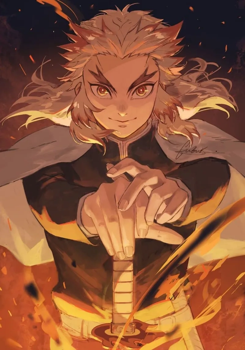 Tuyển chọn các bức vẽ Rengoku Kyoujurou art đầy cảm xúc