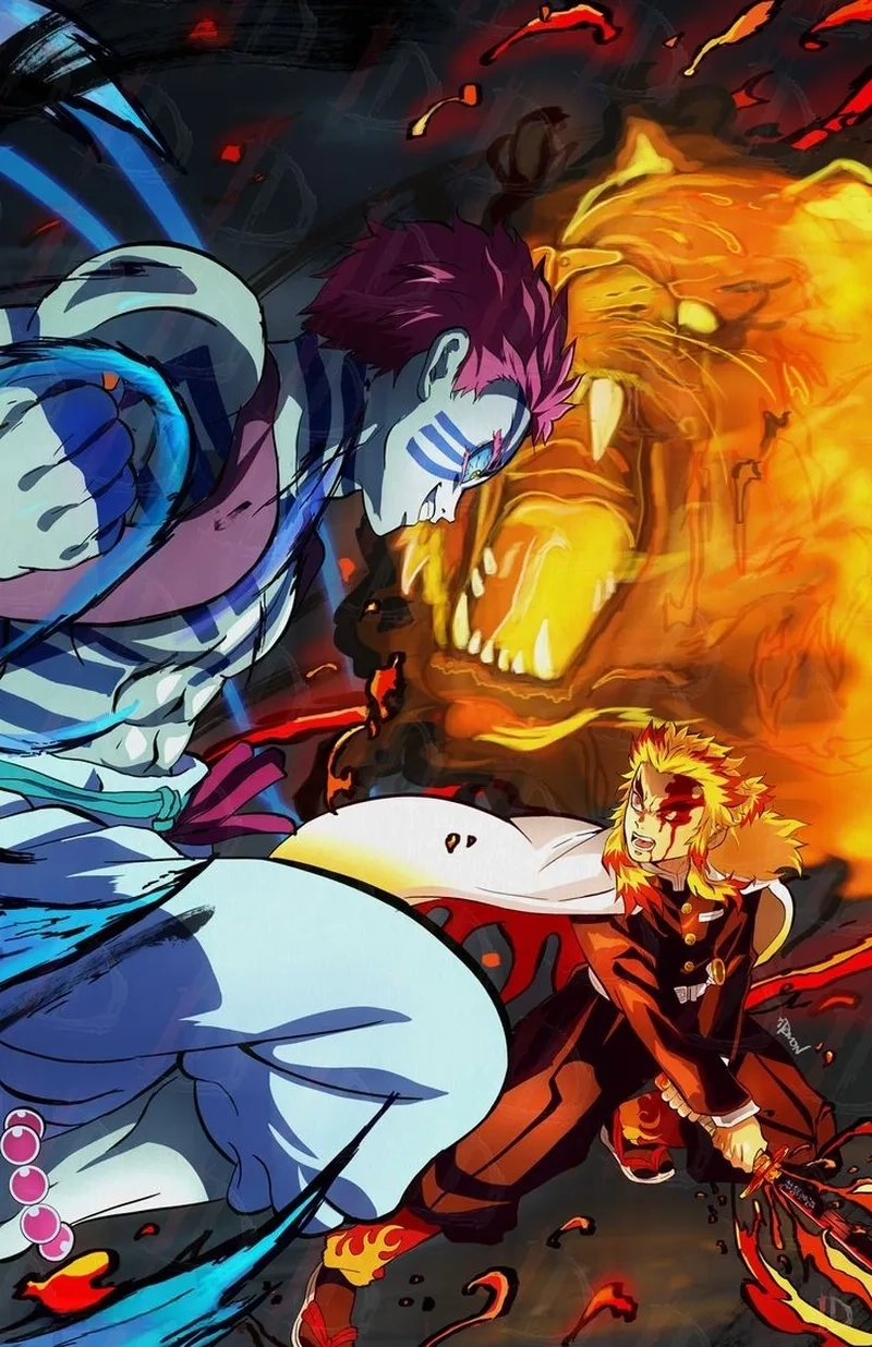 Rengoku x Akaza là một trong những màn đối đầu hay nhất